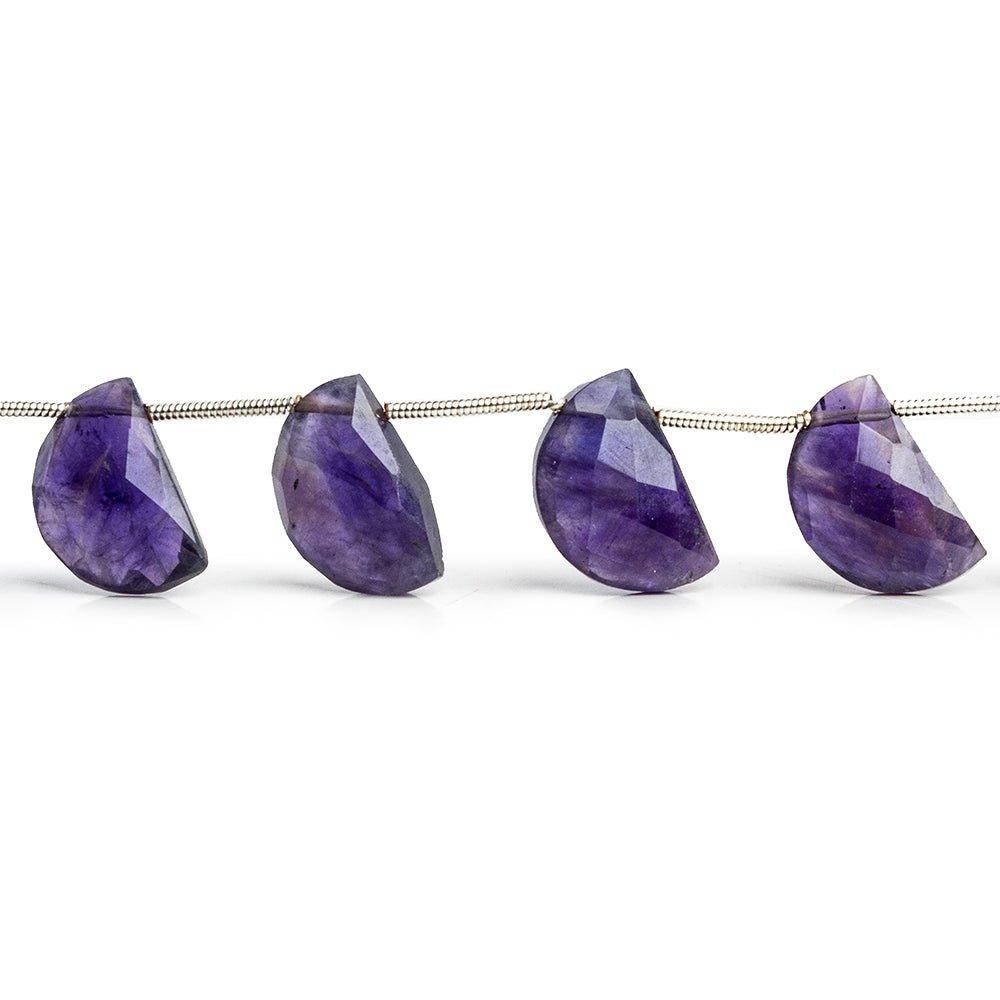 Amethyst Half Moon Beads 8 inch 13 pieces - The Bead Traders