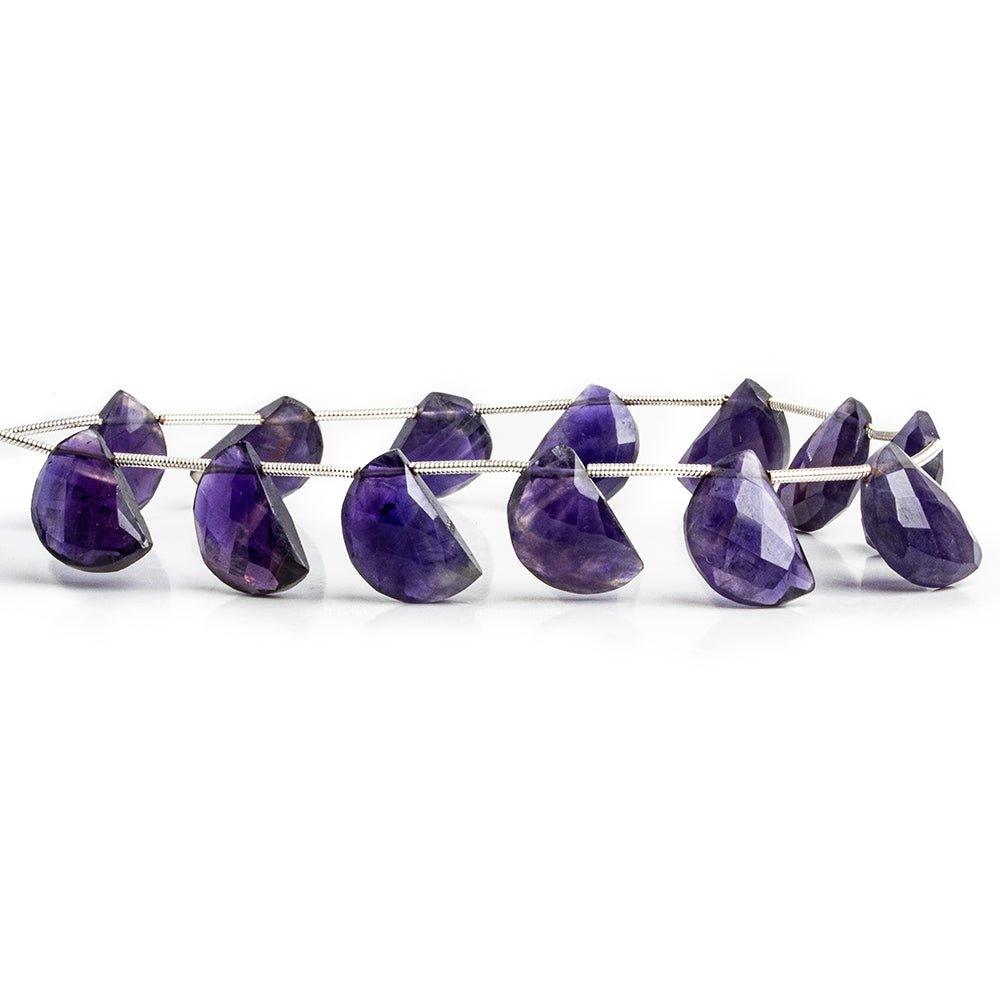 Amethyst Half Moon Beads 8 inch 13 pieces - The Bead Traders
