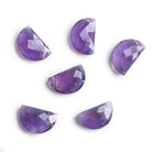 Amethyst Half Moon Focal Beads - Set of 2 - The Bead Traders