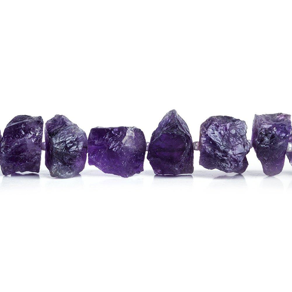Amethyst Hammer Faceted Nugget Beads 8 inch 23 pieces - The Bead Traders