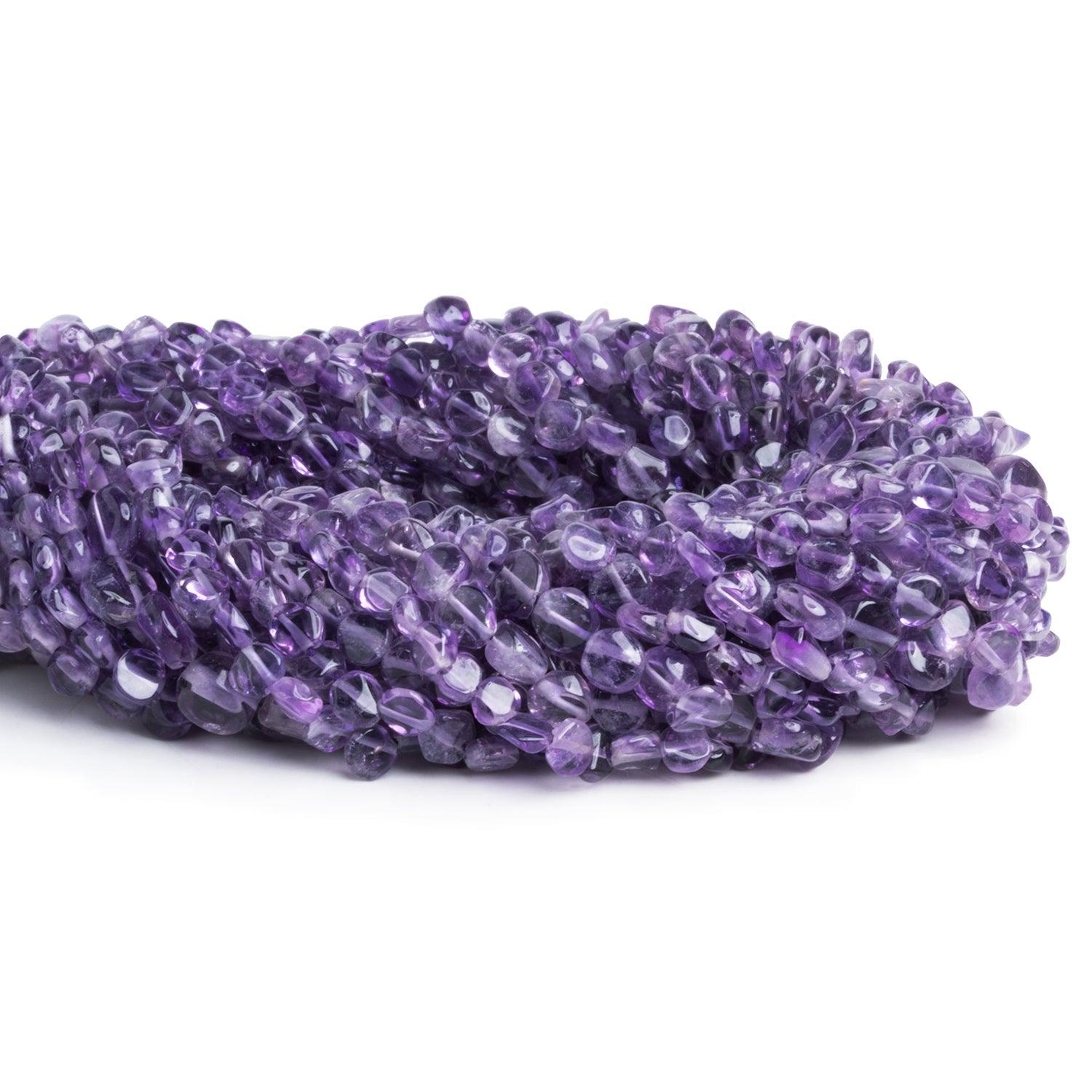 Amethyst Plain Coins 14 inch 55 beads - The Bead Traders