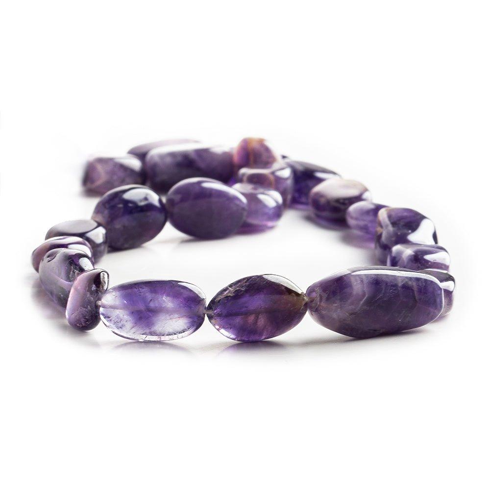 Amethyst plain nugget beads 12 inch 23 beads - The Bead Traders