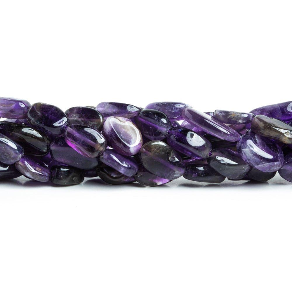 Amethyst Plain Oval Beads 13 inch 33 pieces - The Bead Traders