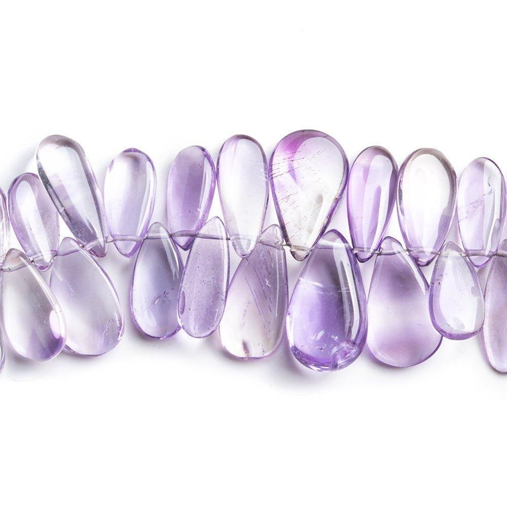 Amethyst Plain Pear Beads 8 inch 64 pieces - The Bead Traders