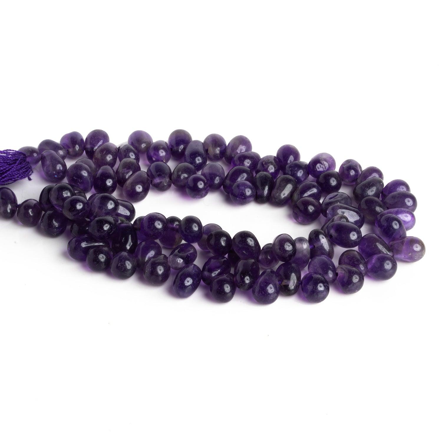 Amethyst Plain Teardrops 12 inch 85 beads - The Bead Traders