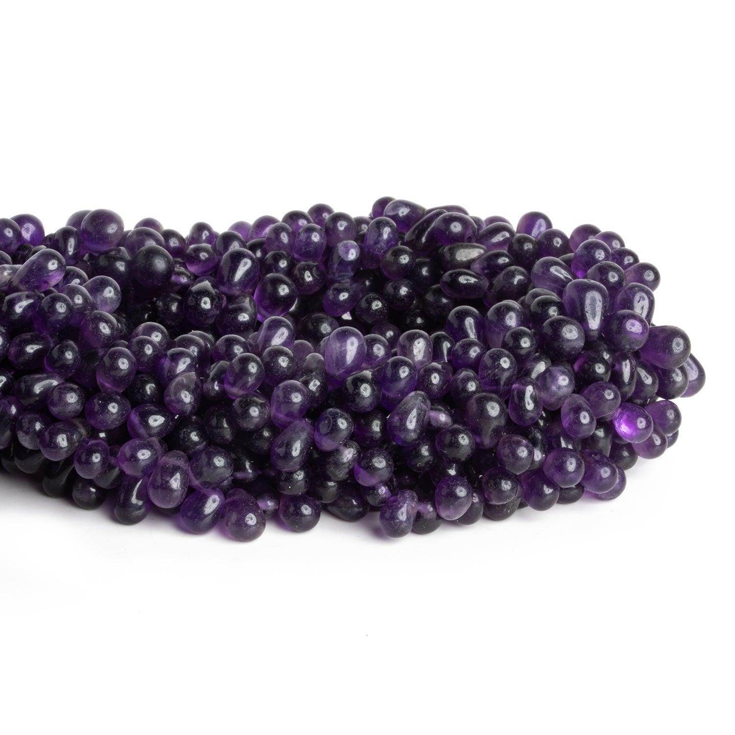 Amethyst Plain Teardrops 12 inch 85 beads - The Bead Traders