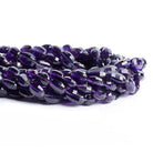 Amethyst Straight Drilled faceted Oval Beads 11 inch 25 pieces - The Bead Traders