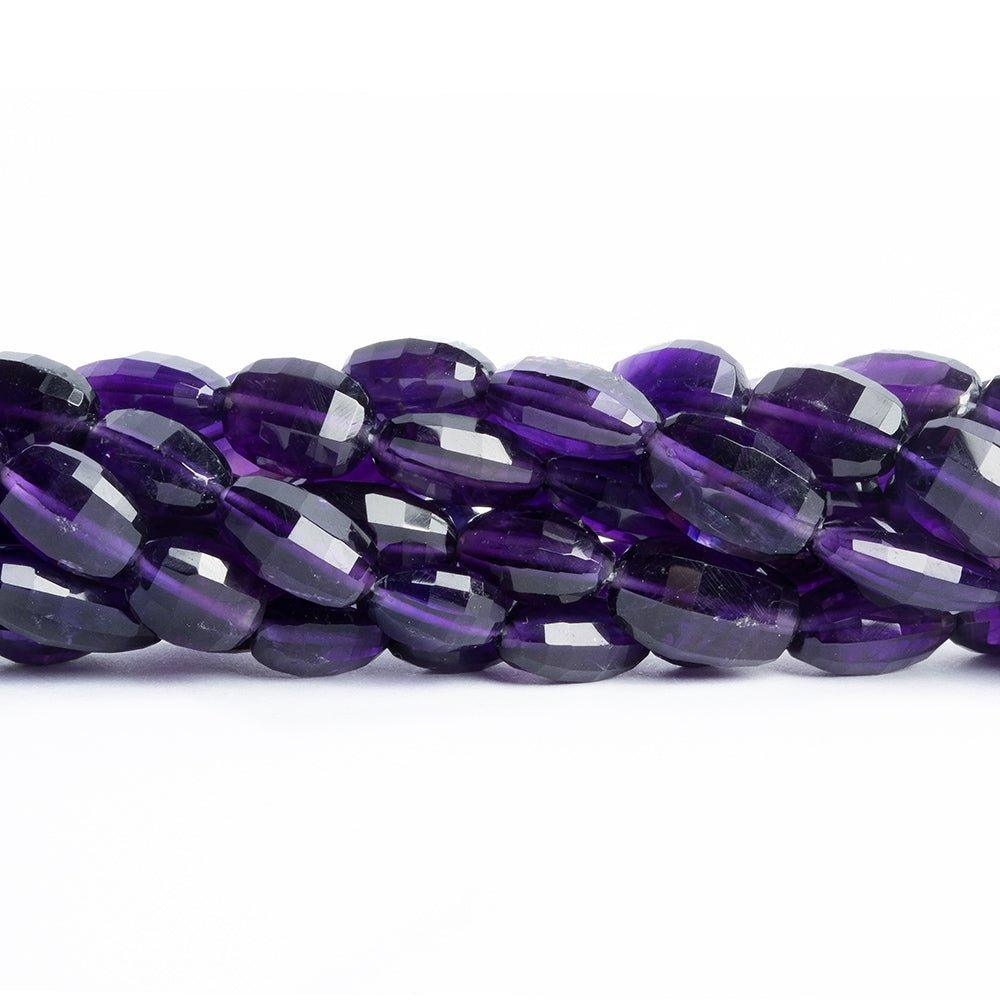 Amethyst Straight Drilled faceted Oval Beads 11 inch 25 pieces - The Bead Traders
