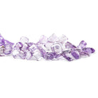 Amethyst top drilled plain square beads 6 inches 32 beads - The Bead Traders