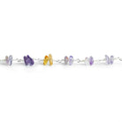 Ametrine Double Nugget Silver Chain 50 pieces - The Bead Traders