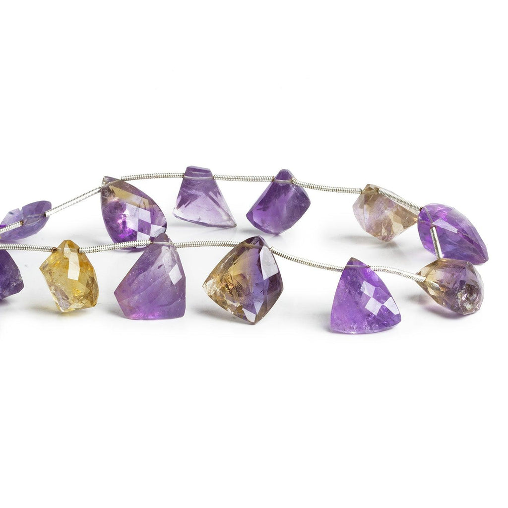 Ametrine Faceted Nuggets 9 inch 13 beads - The Bead Traders