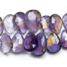Ametrine Faceted Pear Beads 7.5 inch 24 pieces - The Bead Traders