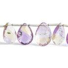 Ametrine Faceted Pear Beads 8 inch 22 pieces - The Bead Traders