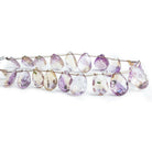 Ametrine Faceted Pear Beads 8 inch 22 pieces - The Bead Traders