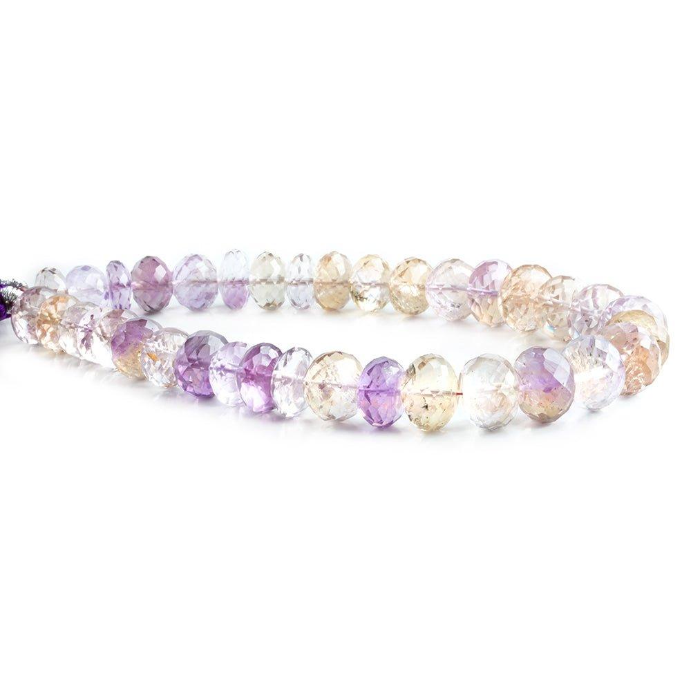 Ametrine Faceted Rondelle Beads 8 inch 36 pieces - The Bead Traders
