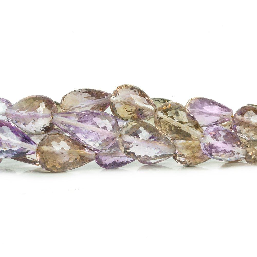 Ametrine Faceted Teardrop Beads 16 inch 30 pieces - The Bead Traders