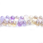 Ametrine Faceted Teardrop Beads 8.5 inch 87 pieces - The Bead Traders