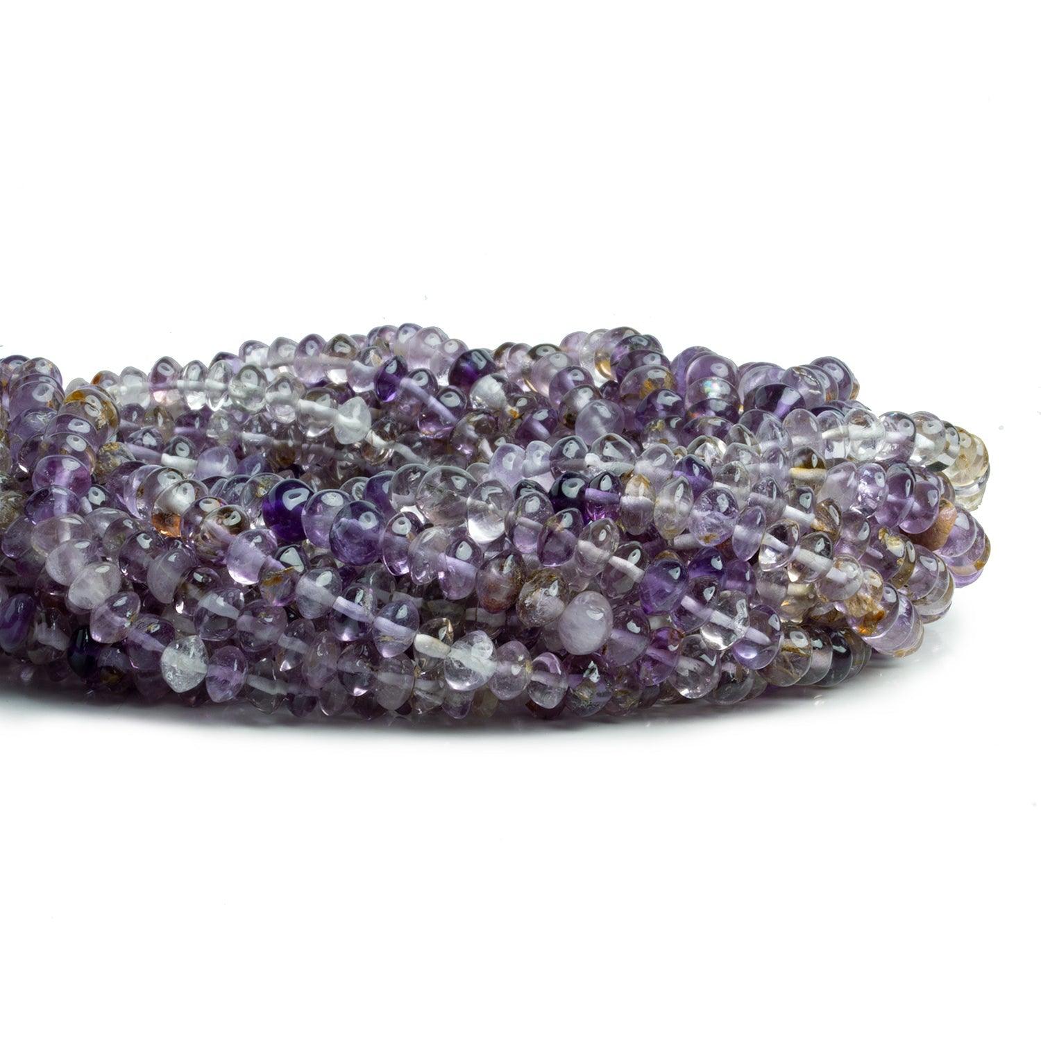 Ametrine Plain Lentil Rondelles 13 inches 95 pieces - The Bead Traders