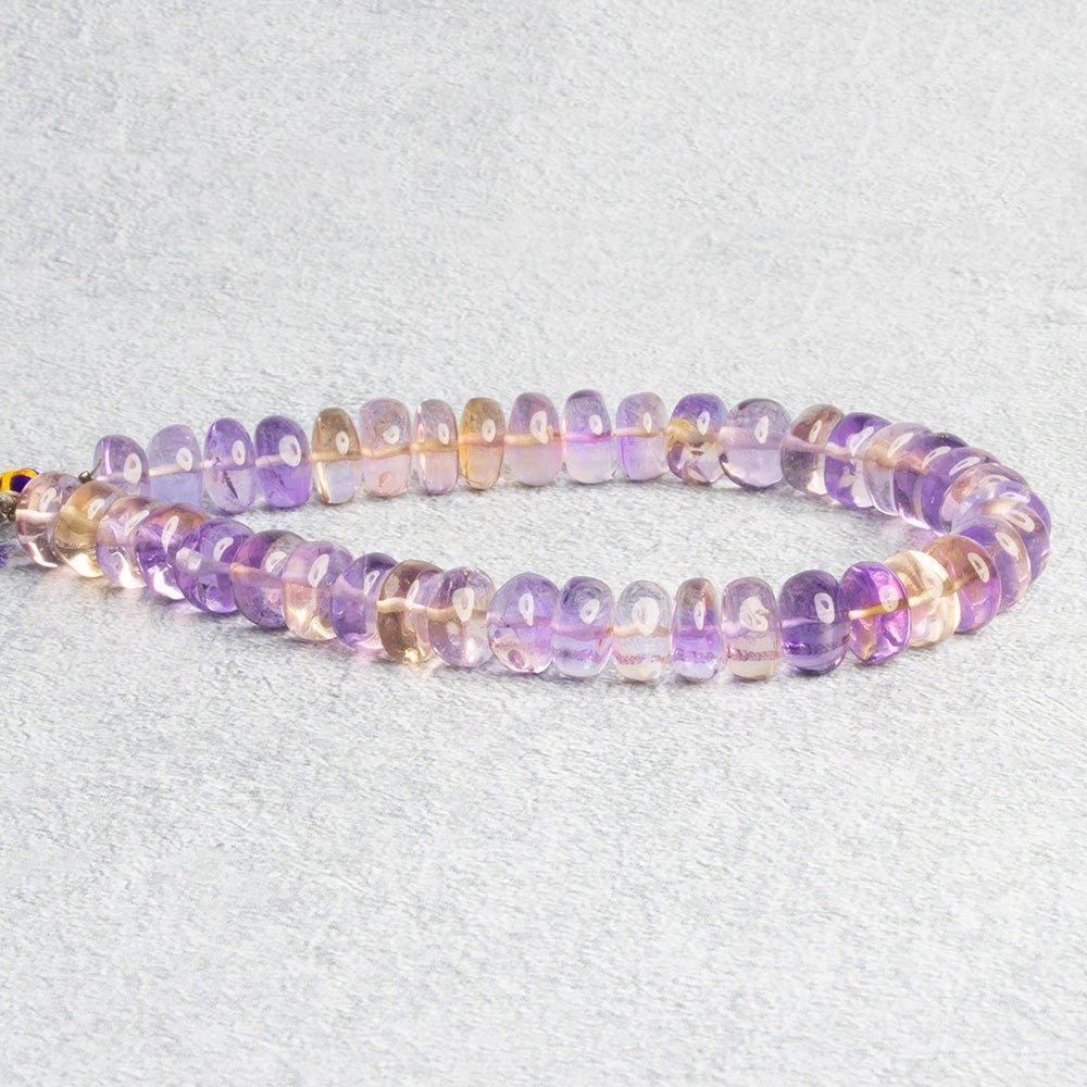 Ametrine Plain Rondelle Beads 8 inch 35 pieces - The Bead Traders