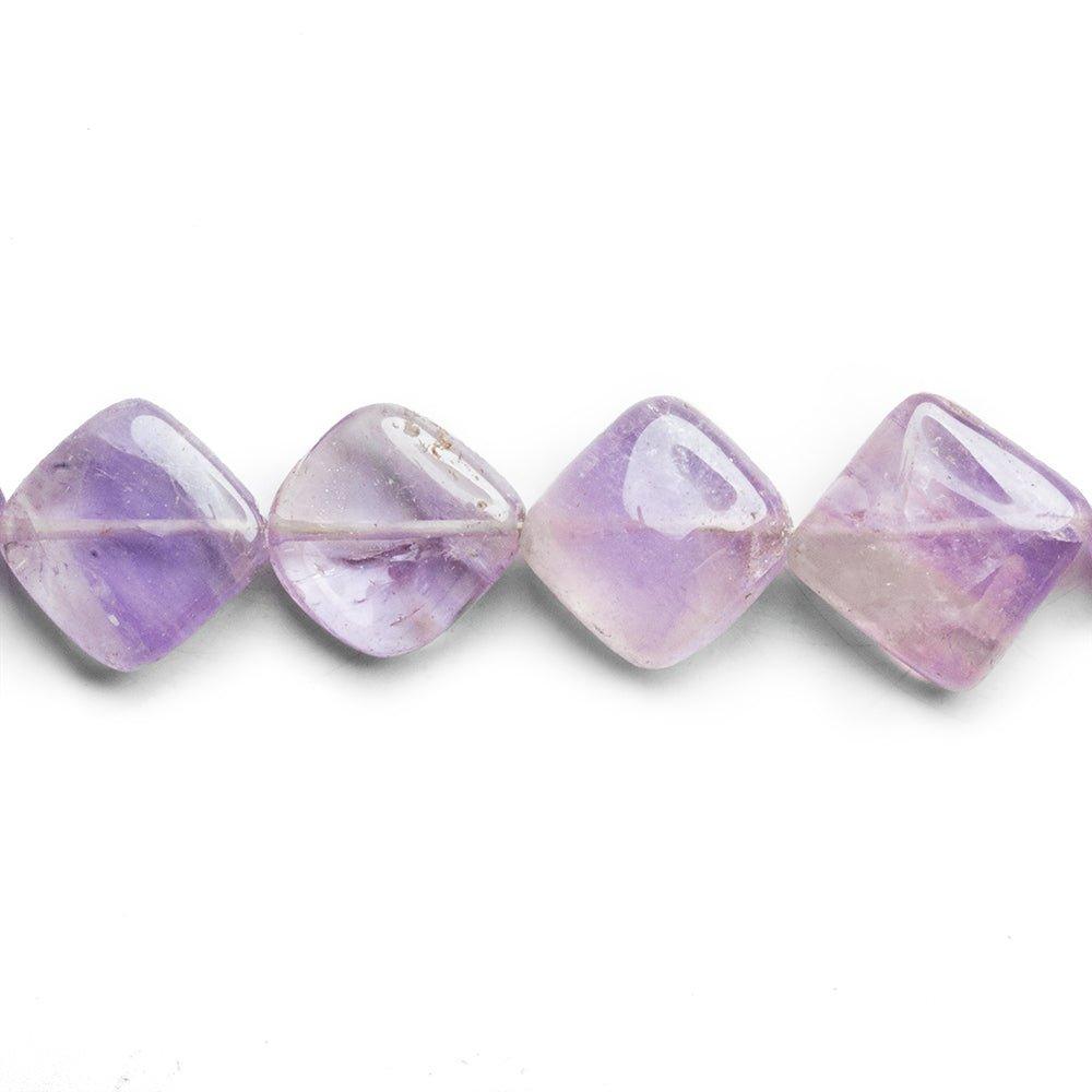 Ametrine Plain Square Beads 14 inch 21 pieces - The Bead Traders
