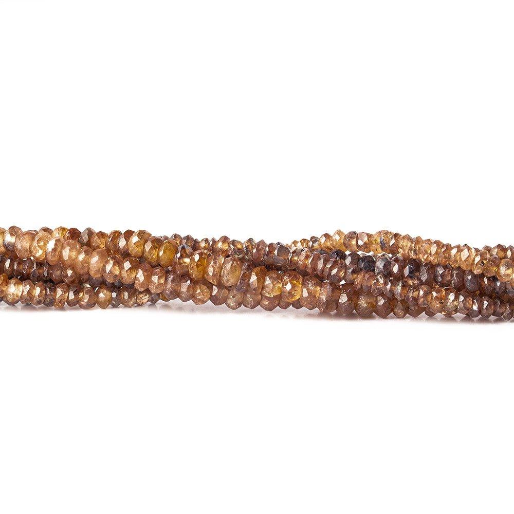 Andalusite faceted rondelle beads 13.5 inch 185 pieces 2-3.5mm - Lot of 3 strands - The Bead Traders