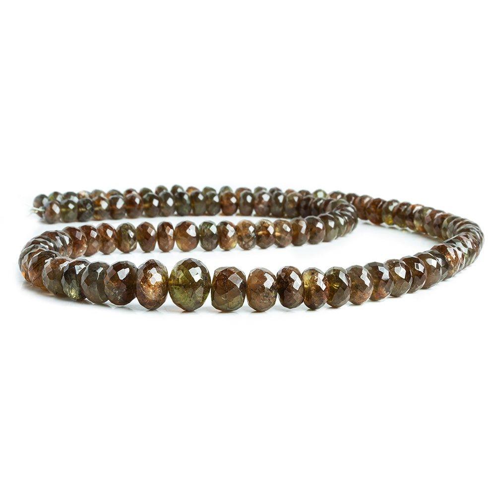 Andalusite Faceted Rondelle Beads 18 inch 100 pieces - The Bead Traders