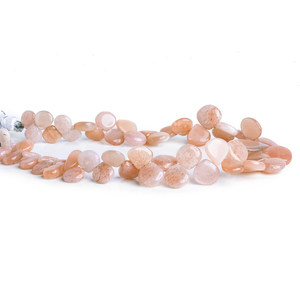 Angel Skin Moonstone Hearts & Pears 8 inch 55 beads - The Bead Traders
