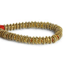 Antique Gold Plated Copper Saucer Spacer 8 inch 45 beads - The Bead Traders