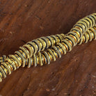 Antique Gold Plated Copper Saucer Spacer 8 inch 45 beads - The Bead Traders