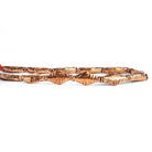Antiqued Copper Bicone with Half Moon Design Beads 8 inch 12 pieces - The Bead Traders