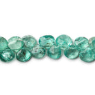 Apatite Faceted Heart Beads, 8 inch, 5x5-6x6mm, 58 pieces - The Bead Traders