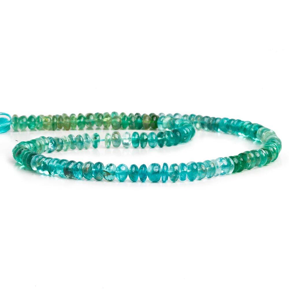 Apatite Plain Rondelle Beads 15 inch 125 pieces - The Bead Traders
