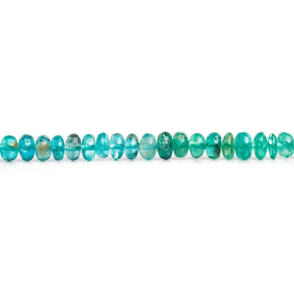 Apatite Plain Rondelle Beads 15 inch 125 pieces - The Bead Traders