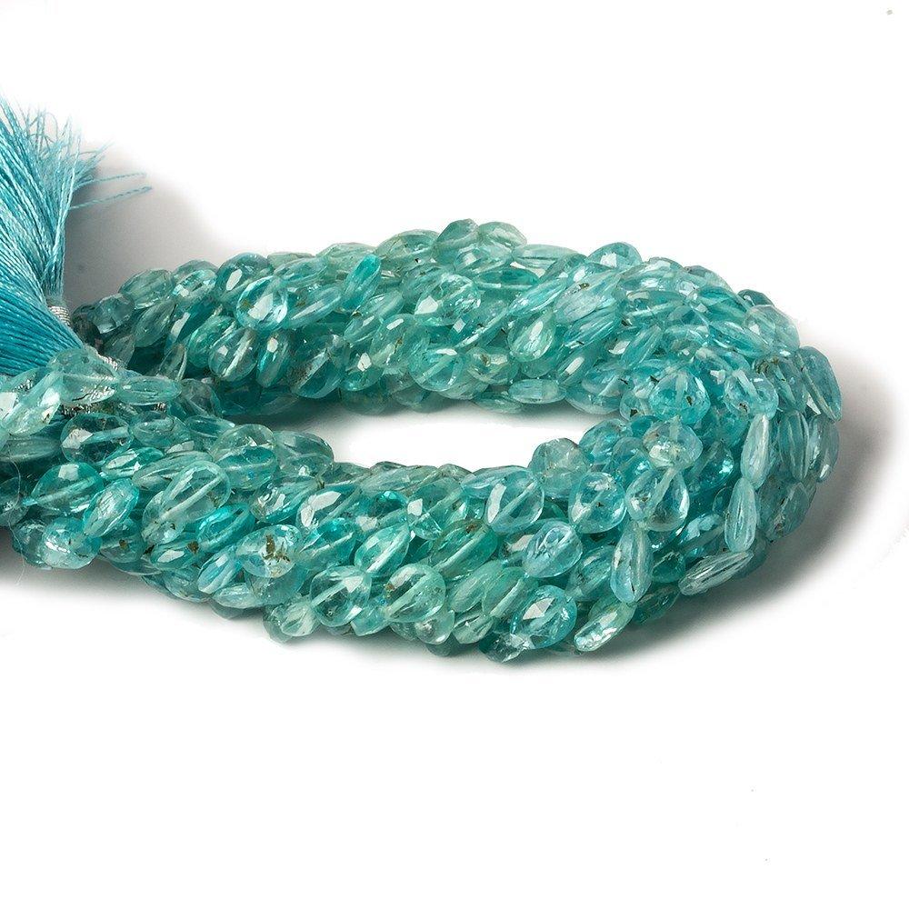 Apatite Straight Drilled Faceted Pear Beads, 8" length - The Bead Traders