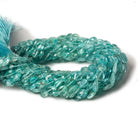 Apatite Straight Drilled Faceted Pear Beads, 8" length - The Bead Traders