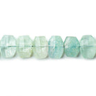 Aqauamarine side drilled faceted cushion beads 9x7x4-11x9x5mm 24 beads - The Bead Traders