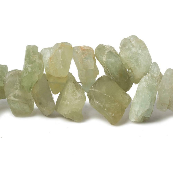 9x8mm Aquamarine Tumbled Top Drilled Nuggets 8 inch 50 beads