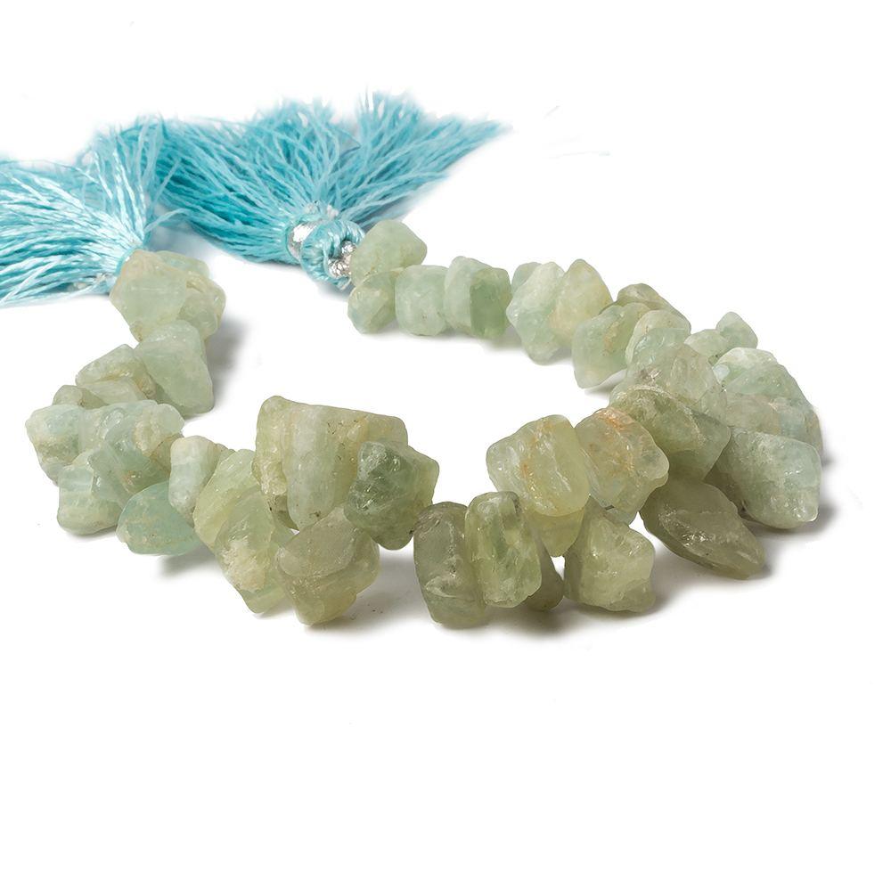 Aquamarine Beads Tumbled Top Drilled Nugget 8 inch 50 pcs 6x5-12x13mm - The Bead Traders