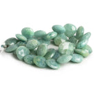 Aquamarine Faceted Heart Beads 8 inch 38 pieces - The Bead Traders