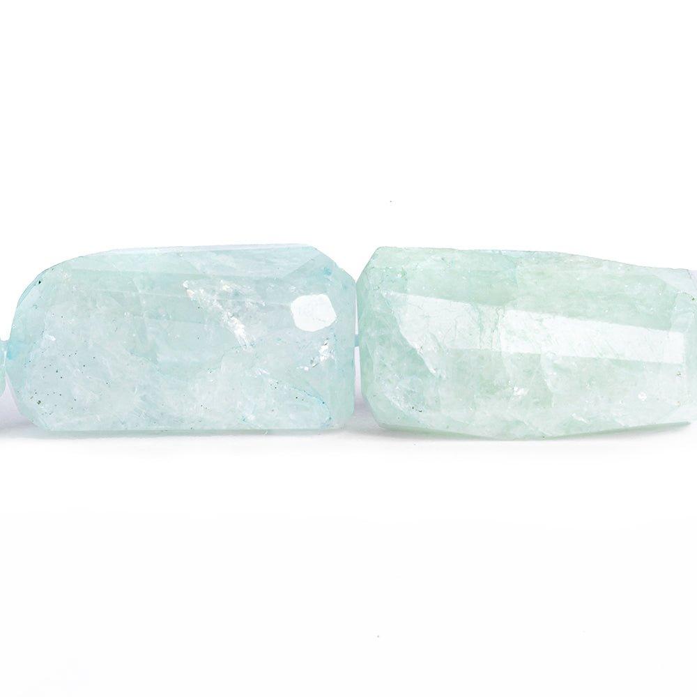 Aquamarine Faceted Nugget Beads 14 inch 23 pieces - The Bead Traders