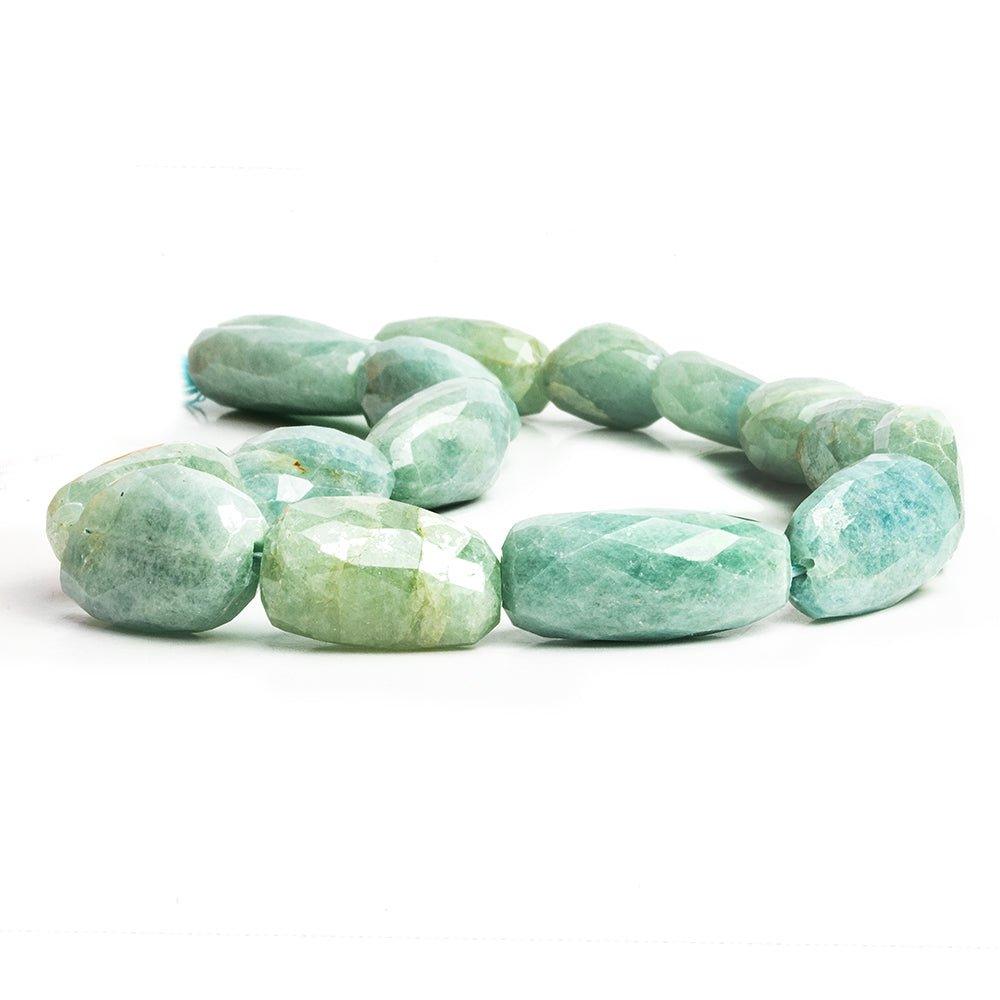 Aquamarine Faceted Nugget Beads 16 inch 17 pieces - The Bead Traders