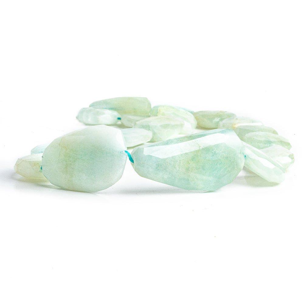 Aquamarine Faceted Nugget Beads 17 inch 18 pieces - The Bead Traders