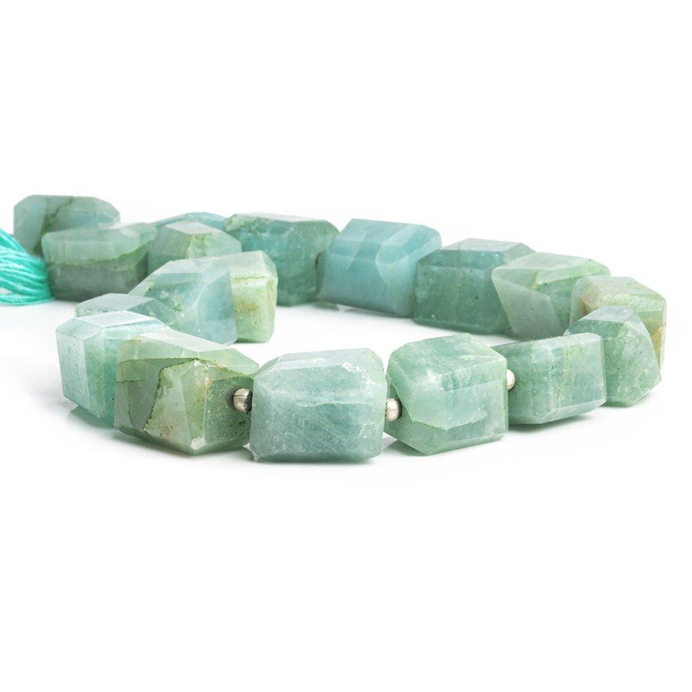 Aquamarine Faceted Nugget Beads 9.5 inch 17 pieces - The Bead Traders