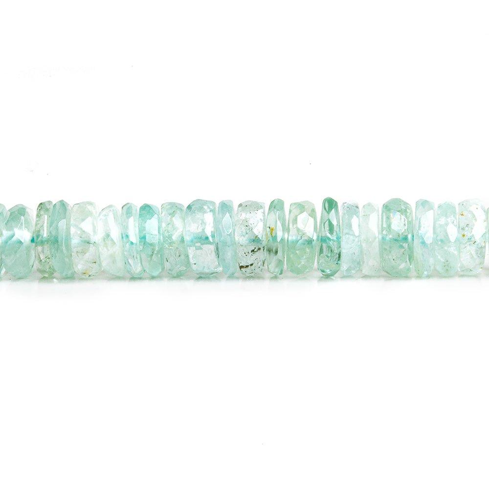 Aquamarine Faceted Rondelle Beads 15 inch 200 pieces - The Bead Traders