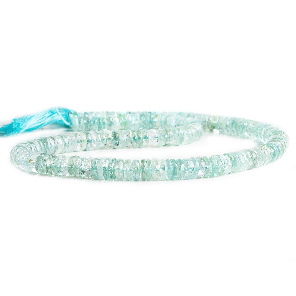 Aquamarine Faceted Rondelle Beads 15 inch 200 pieces - The Bead Traders