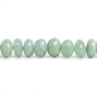 Aquamarine Faceted Rondelle Beads 9 inch 34 pieces - The Bead Traders