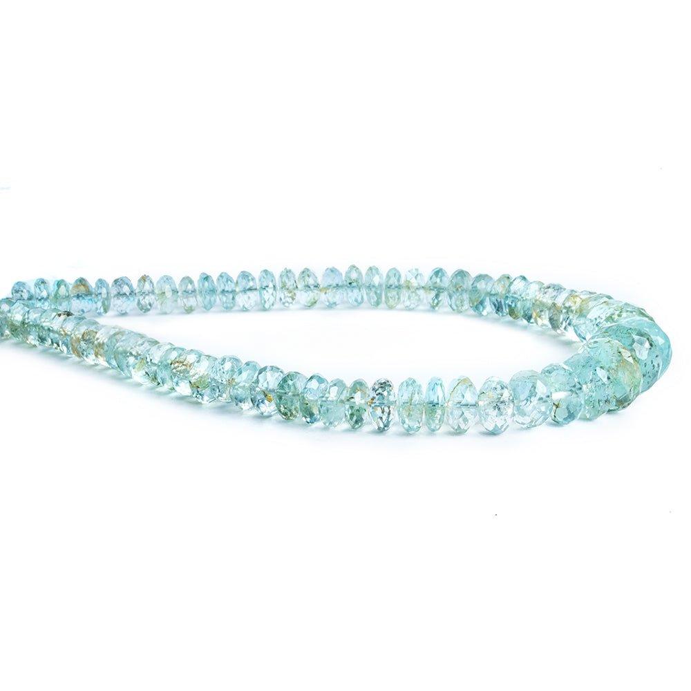 Aquamarine Faceted Rondelle Beads 9 inch 70 pieces - The Bead Traders