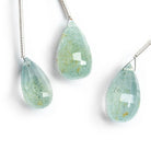 Aquamarine Faceted Teardrop Focal Bead 1 Piece - The Bead Traders