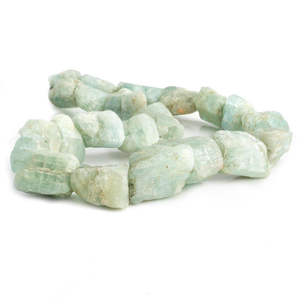 Aquamarine Natural Crystal Beads 8 inch 24 pieces - The Bead Traders