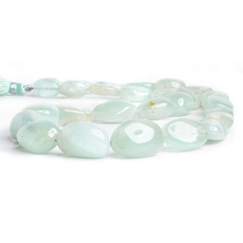 Aquamarine Plain Nugget Beads 17 inch 27 pieces - The Bead Traders